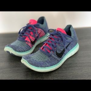 Nike Blue and Pink Athletic Shoes